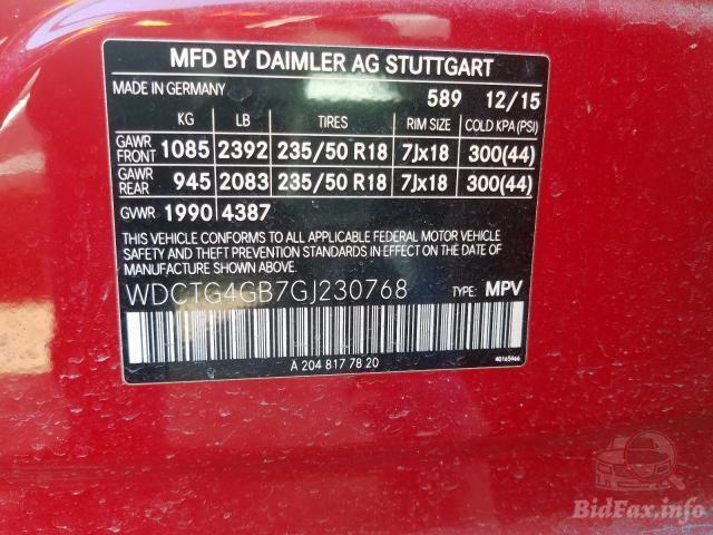 Mercedes-Benz GLA-Class 2015 VIN WDCTG4GB7GJ230768 фото оголошення 45 з 73