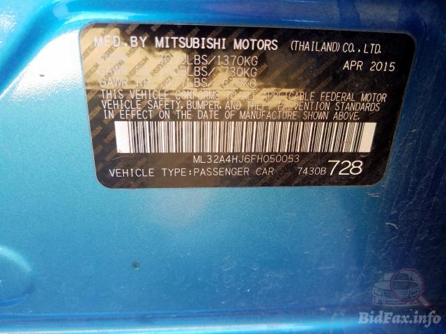 MITSUBISHI MIRAGE 2015 VIN ML32A4HJ6FH050053 фото оголошення 23 з 59