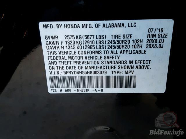 Acura MDX 2016 VIN 5FRYD4H55HB003079 фото оголошення 33 з 53