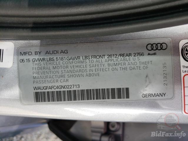 Audi A6 2015 VIN WAUGFAFC4GN022713 фото оголошення 30 з 60