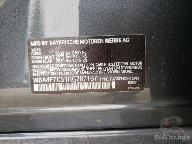 BMW 4 Series 2016 VIN WBA4F7C51HG787167 фото оголошення 32 з 66