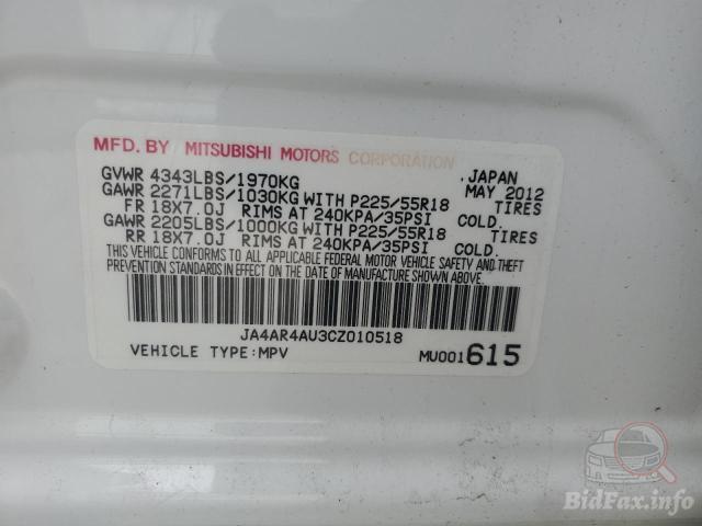 Mitsubishi Outlander Sport 2012 VIN JA4AR4AU3CZ010518 фото оголошення 30 з 59