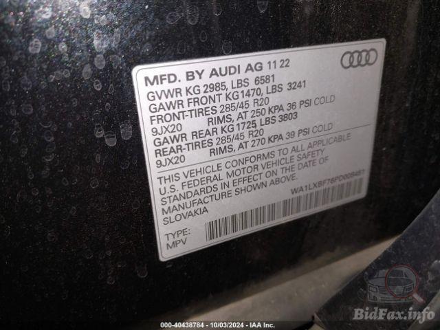 Audi Q7 2022 VIN WA1LXBF76PD008481 фото оголошення 22 з 60