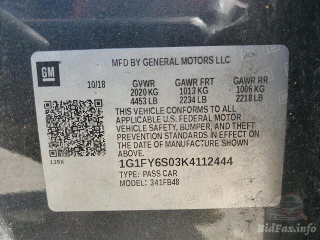 Chevrolet Bolt EV 2018 VIN 1G1FY6S03K4112444 фото оголошення 25 з 48