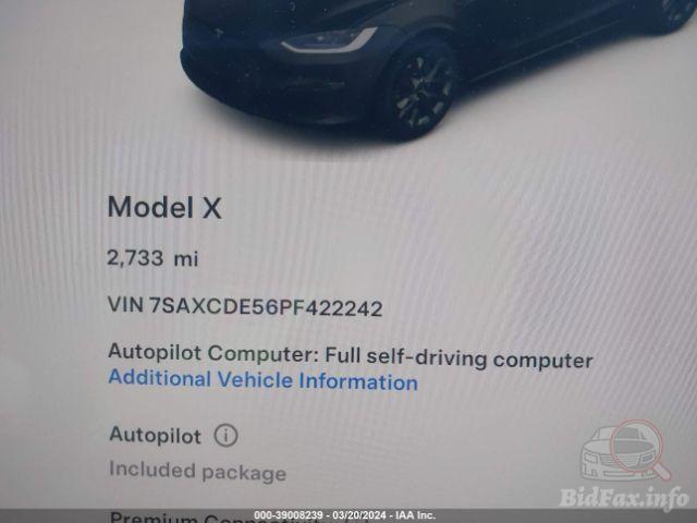 Tesla Model X 2023 VIN 7SAXCDE56PF422242 фото оголошення 23 з 47
