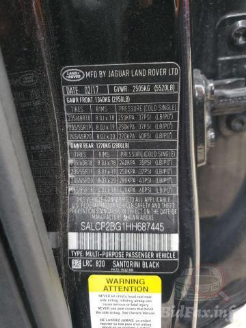 Land Rover Discovery Sport 2017 VIN SALCP2BG1HH687445 фото оголошення 36 з 56