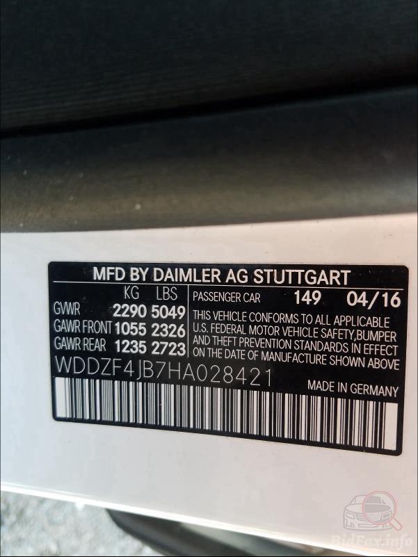 Mercedes-Benz E-Class 2016 VIN WDDZF4JB7HA028421 фото оголошення 42 з 69