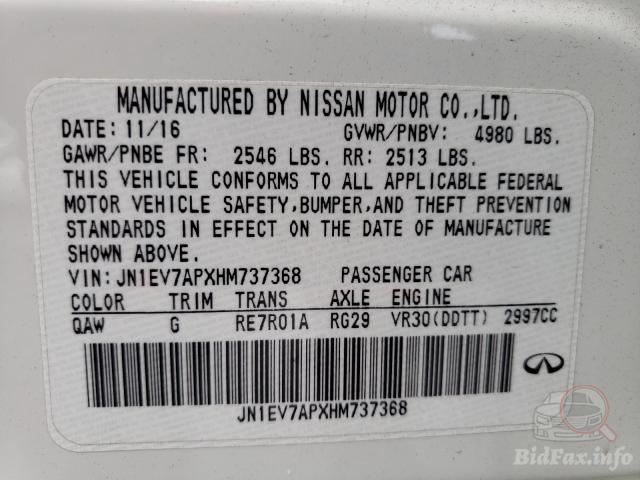Infiniti Q50 2016 VIN JN1EV7APXHM737368 фото оголошення 26 з 45