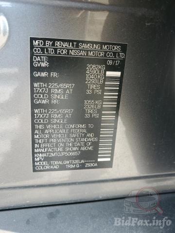 Nissan Rogue 2017 VIN KNMAT2MT0JP506657 фото оголошення 34 з 63