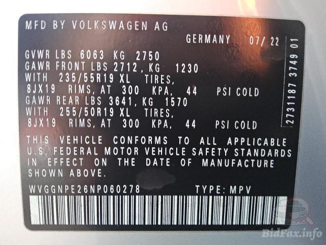 Volkswagen ID.4 2022 VIN WVGGNPE26NP060278 фото оголошення 22 з 40