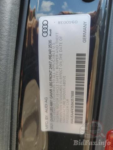 Audi A4 2021 VIN WAUEAAF43MA057888 фото оголошення 33 з 63