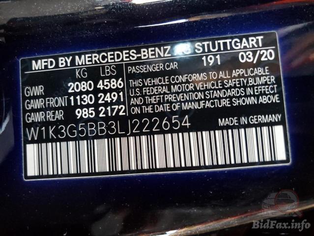 Mercedes-Benz A-Class 2020 VIN W1K3G5BB3LJ222654 фото оголошення 38 з 68