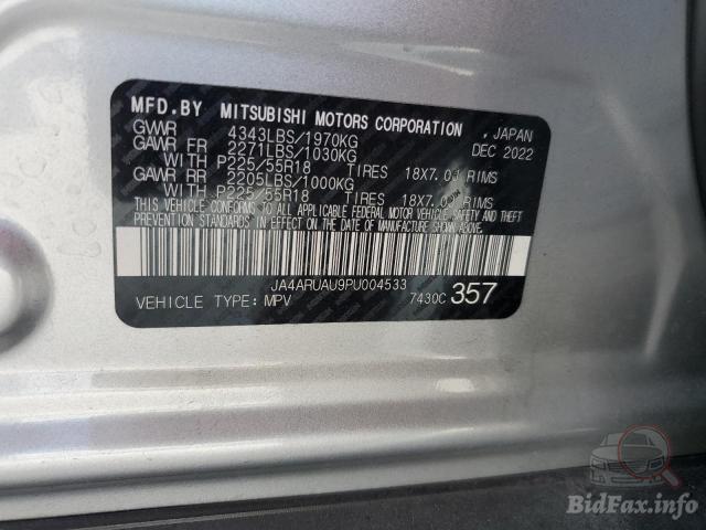 Mitsubishi ASX 2022 VIN JA4ARUAU9PU004533 фото оголошення 30 з 56