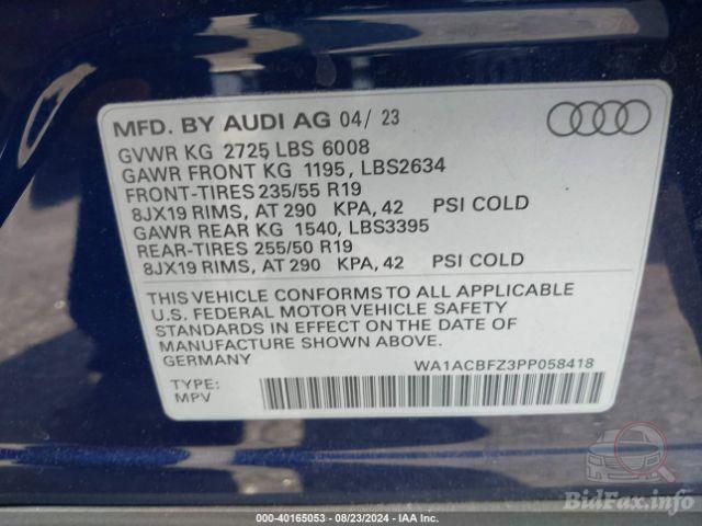 Audi Q4 e-tron 2023 VIN WA1ACBFZ3PP058418 фото оголошення 21 з 48