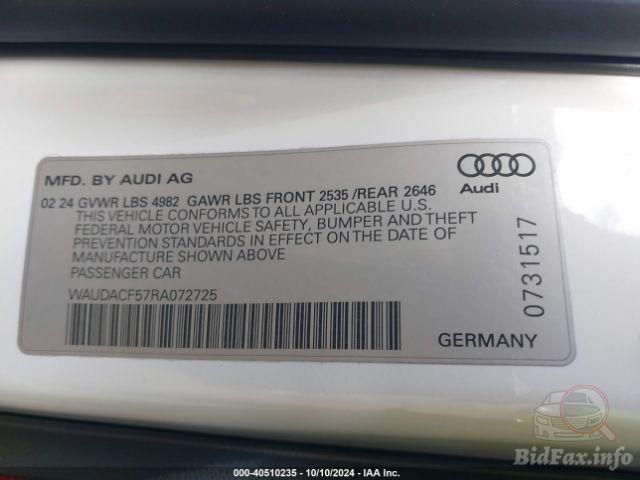 Audi A5 2024 VIN WAUDACF57RA072725 фото оголошення 26 з 64