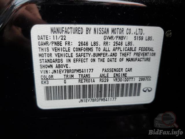 Infiniti Q50 2022 VIN JN1EV7BR0PM541177 фото оголошення 62 з 85