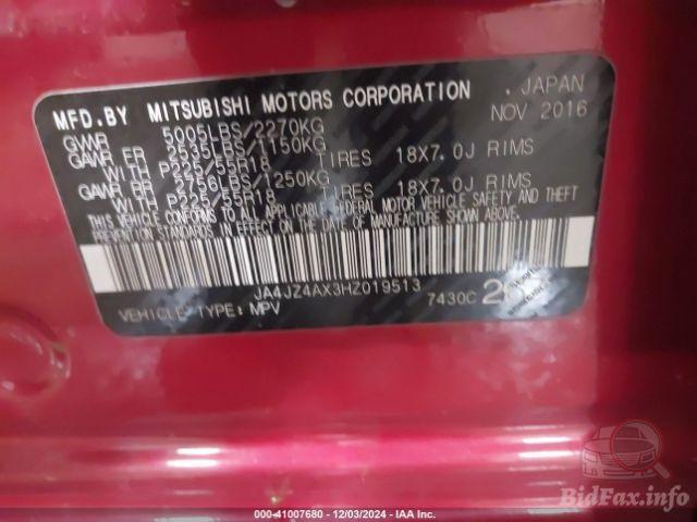 Mitsubishi Outlander 2016 VIN JA4JZ4AX3HZ019513 фото оголошення 45 з 83