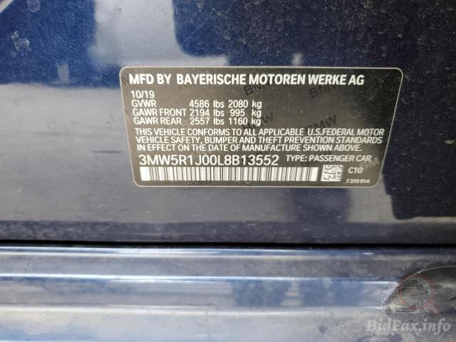 BMW 3 Series 2019 VIN 3MW5R1J00L8B13552 фото оголошення 39 з 65