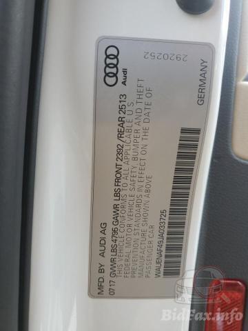 Audi A4 2017 VIN WAUENAF49JA033725 фото оголошення 37 з 65