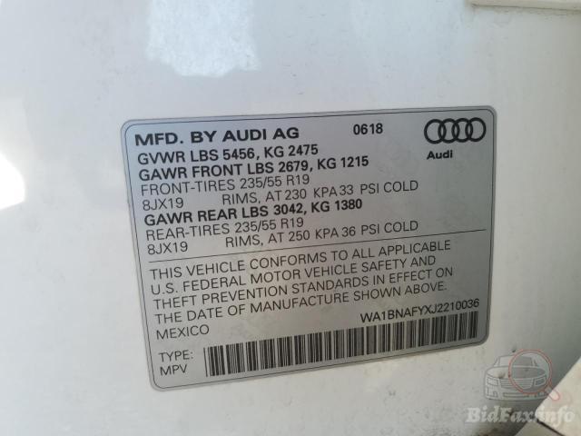 Audi Q5 2018 VIN WA1BNAFYXJ2210036 фото оголошення 66 з 93