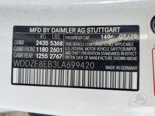 Mercedes-Benz E-Class 2019 VIN WDDZF8EB3LA699420 фото оголошення 41 з 71