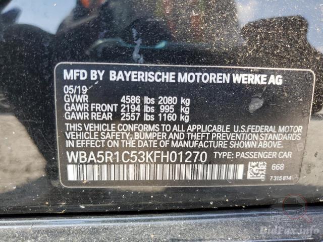 BMW 3 Series 2019 VIN WBA5R1C53KFH01270 фото оголошення 24 з 50