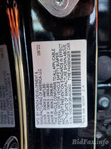 Honda Accord 2022 VIN 1HGCV3F28NA035400 фото оголошення 39 з 69