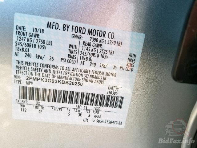Ford Edge 2018 VIN 2FMPK3G93KBB20256 фото оголошення 50 з 77