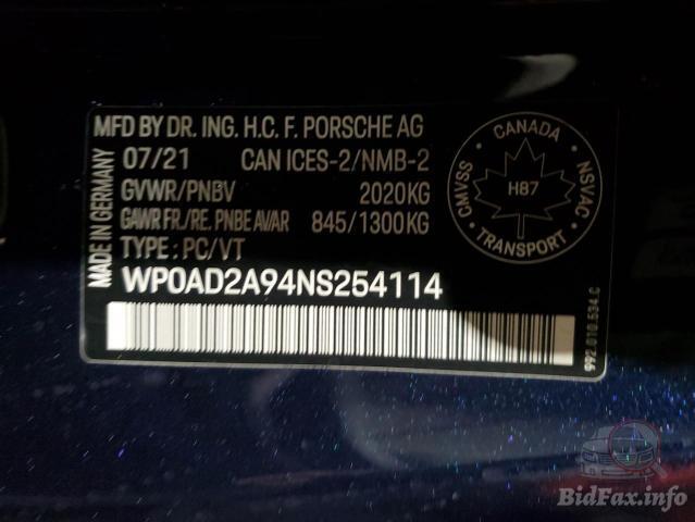 Porsche 911 2021 VIN WP0AD2A94NS254114 фото оголошення 40 з 69