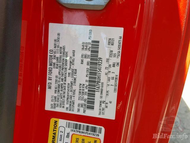 Ford Mustang 2015 VIN 1FATP8UH1F5419239 фото оголошення 15 з 43