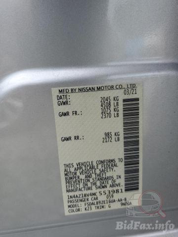 Nissan Leaf 2021 VIN 1N4AZ1BV4MC553981 фото оголошення 53 з 76