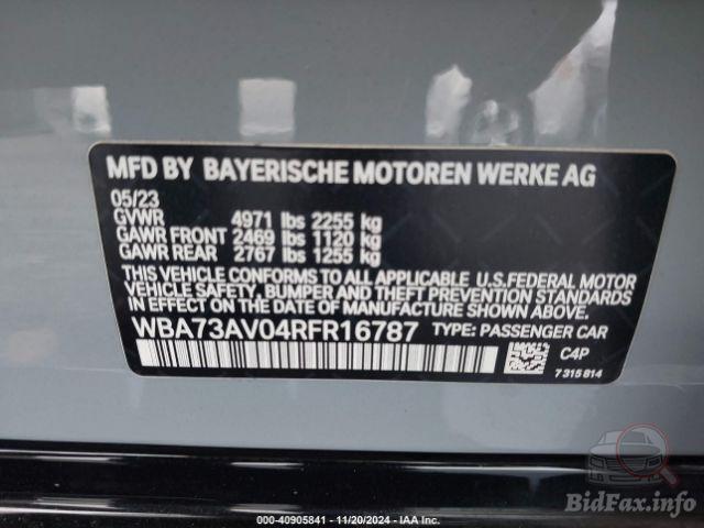 BMW 4 Series 2023 VIN WBA73AV04RFR16787 фото оголошення 47 з 79