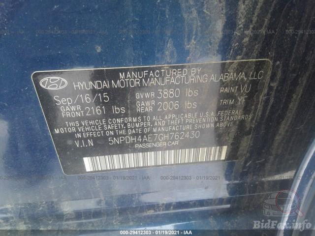 Hyundai Elantra 2015 VIN 5NPDH4AE7GH762430 фото оголошення 19 з 56