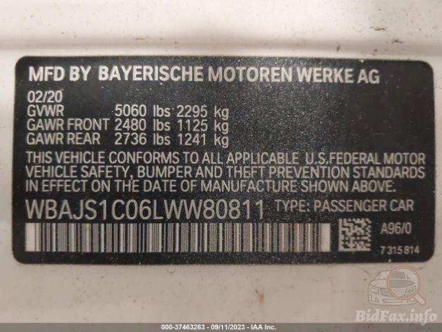 BMW 5 Series 2020 VIN WBAJS1C06LWW80811 фото оголошення 28 з 65