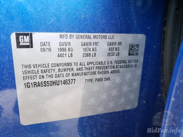 Chevrolet Volt 2016 VIN 1G1RA6S50HU146377 фото оголошення 51 з 73