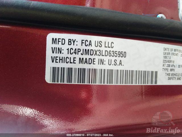 Jeep Cherokee 2020 VIN 1C4PJMDX3LD635950 фото оголошення 46 з 78