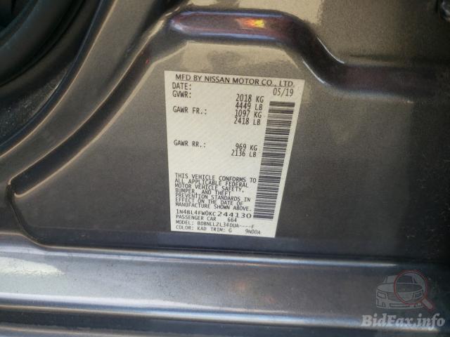 Nissan Altima 2019 VIN 1N4BL4FW0KC244130 фото оголошення 16 з 52