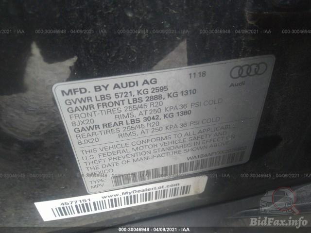Audi SQ5 2018 VIN WA1B4AFYXK2026803 фото оголошення 17 з 50