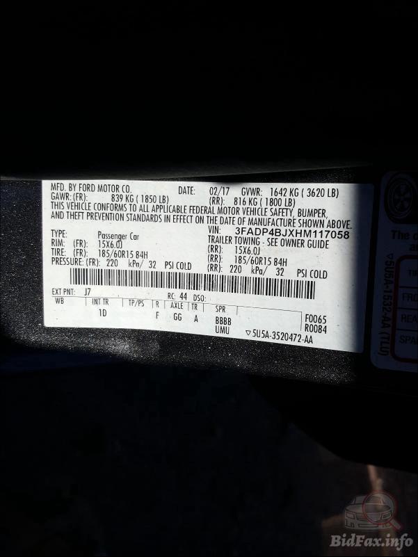 Ford Fiesta 2017 VIN 3FADP4BJXHM117058 фото оголошення 25 з 55