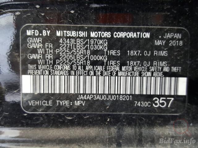 Mitsubishi Outlander Sport 2018 VIN JA4AP3AU0JU018201 фото оголошення 21 з 47