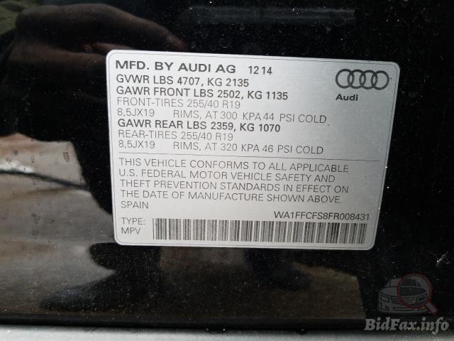 Audi Q3 2014 VIN WA1FFCFS8FR008431 фото оголошення 31 з 61
