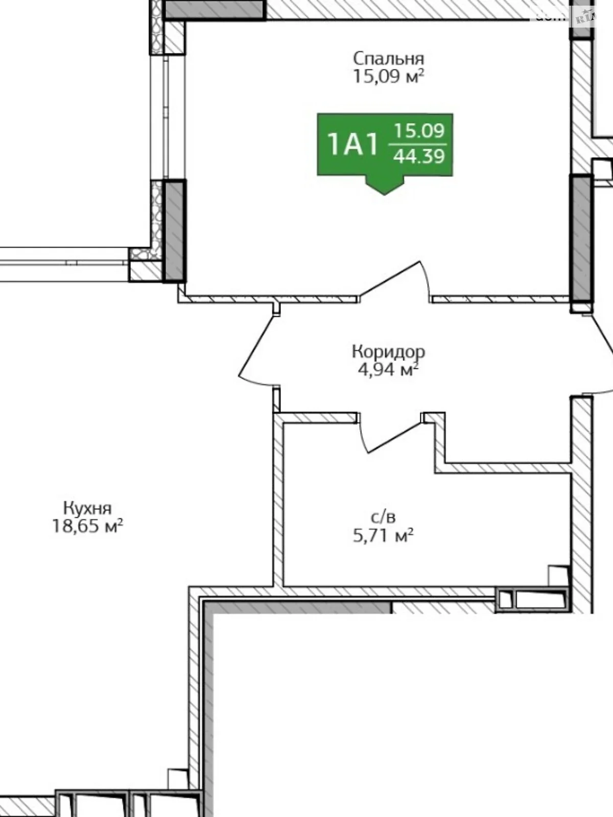 Продается 1-комнатная квартира 45 кв. м в Ирпене, ул. Литературная(Чехова), 26 - фото 1