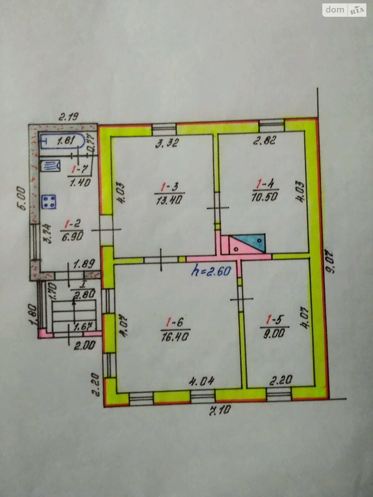 Продается одноэтажный дом 60 кв. м с мебелью, цена: 23000 $