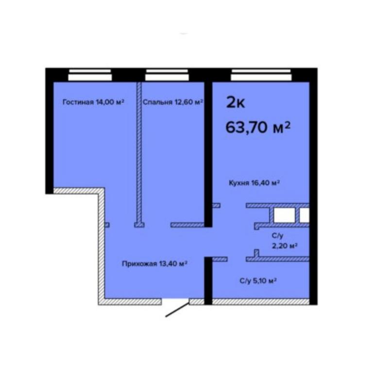 Продается 2-комнатная квартира 63.7 кв. м в Одессе, плато Гагаринское, 4