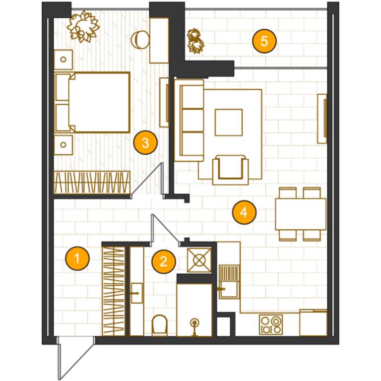 Продается 1-комнатная квартира 55.9 кв. м в Харькове, цена: 52546 $