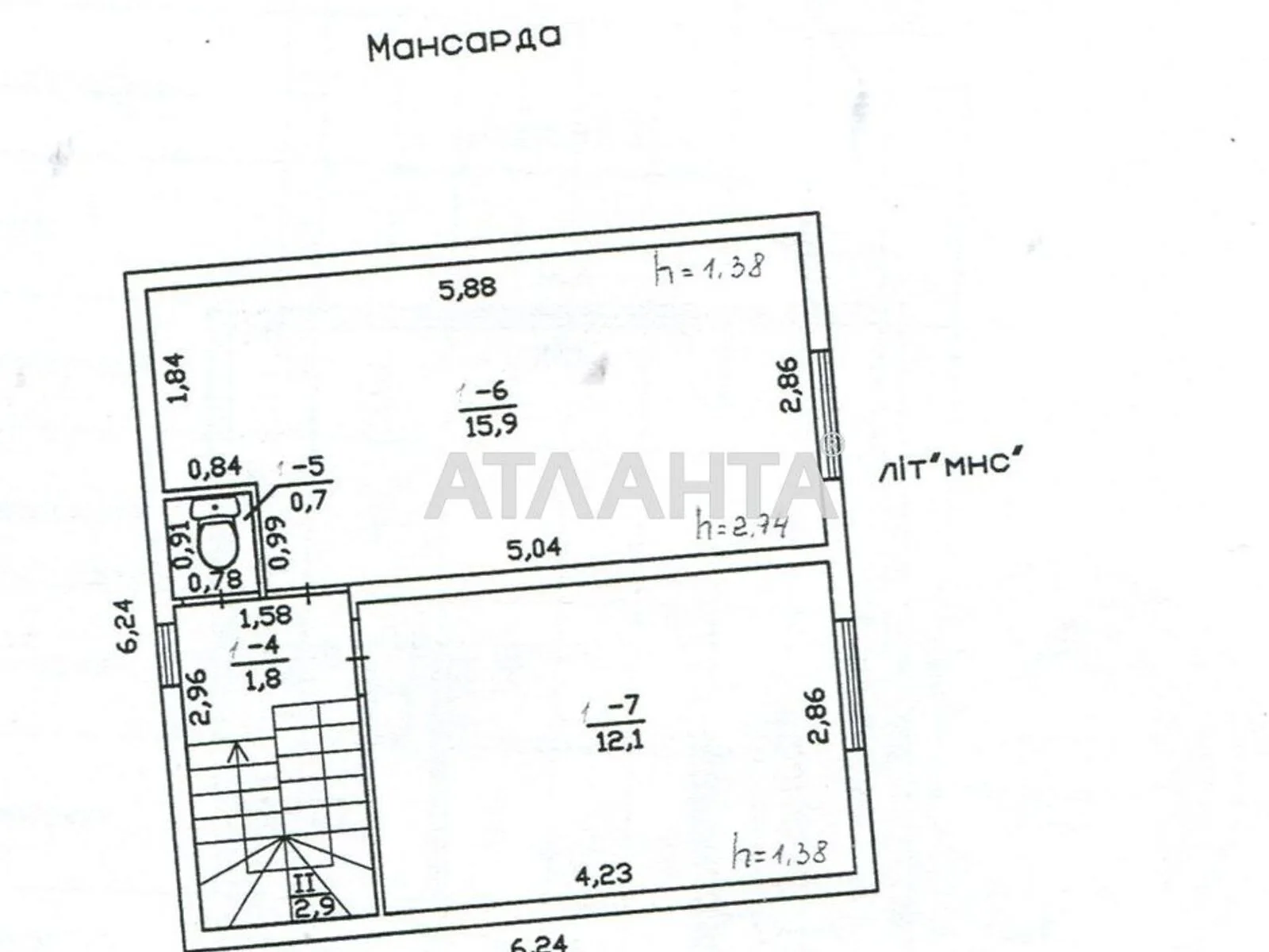 Продается дом на 2 этажа 66.3 кв. м с участком, цена: 55000 $