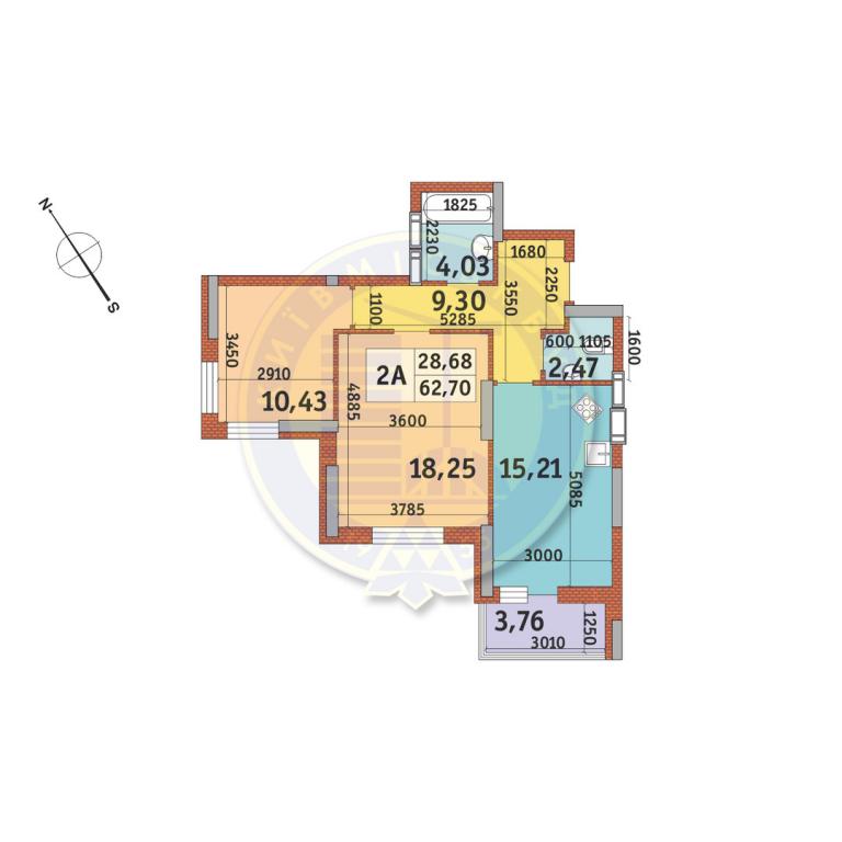 Продается 2-комнатная квартира 63.7 кв. м в Киеве, ул. Петра Радченко, 27 - фото 1