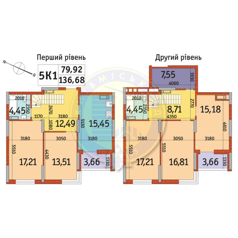 Продается 5-комнатная квартира 136.68 кв. м в Киеве, просп. Отрадный, 93/2