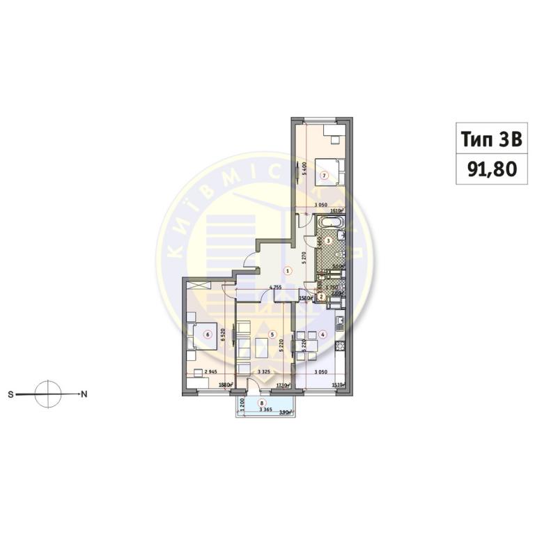 Продається 3-кімнатна квартира 91.8 кв. м у Києві, вул. Загорівська(Багговутівська), 1А