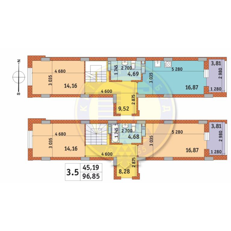 Продается 3-комнатная квартира 96.85 кв. м в Киеве, ул. Бориспольская, 18-26